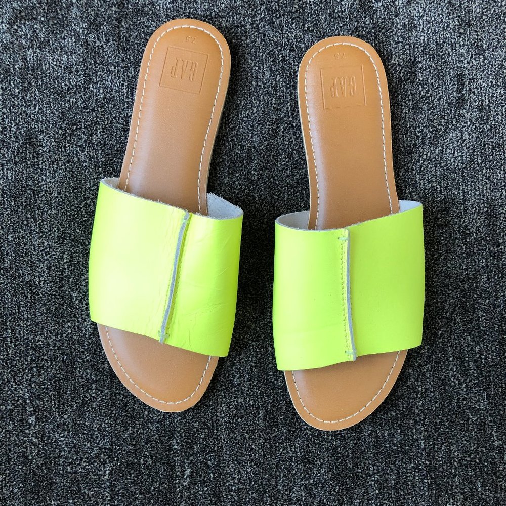 NEON Yellow Leather Sandal GAP